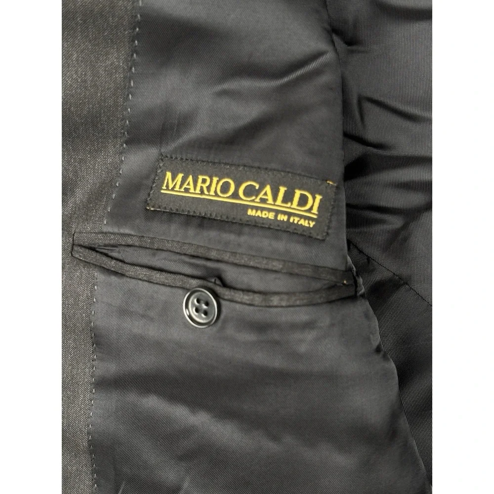 Mario Caldi Super 150's Wool Blazer Sport Coat Black 46R Made In Italy